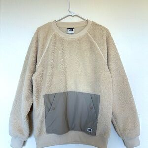 The North Face Unisex Cream Sherpa Sweater